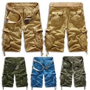 Men Sports Trousers Army Military Cargo Pocket Camouflage Short Pants Summer 36